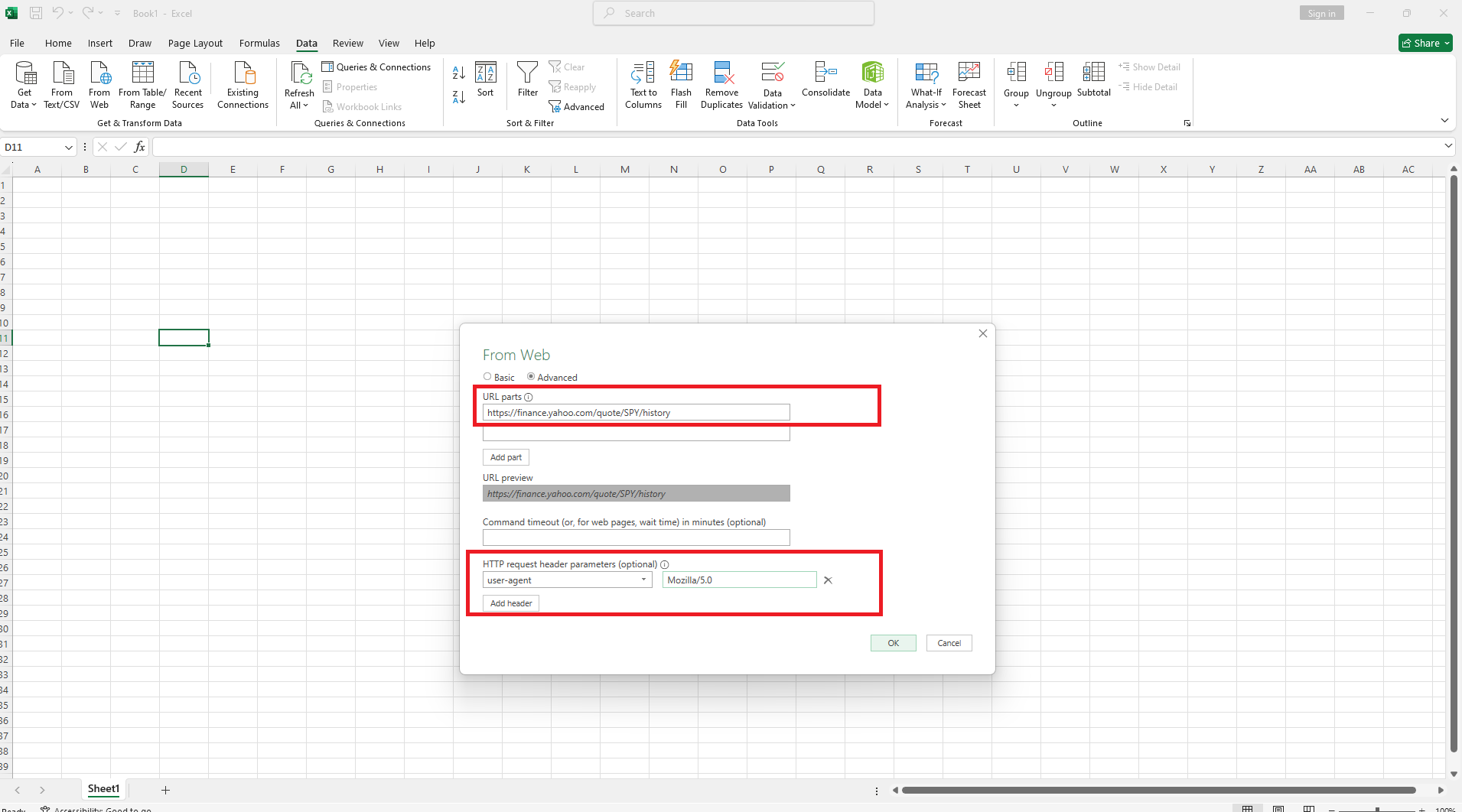 Connecting to a Data Source in Excel [→]