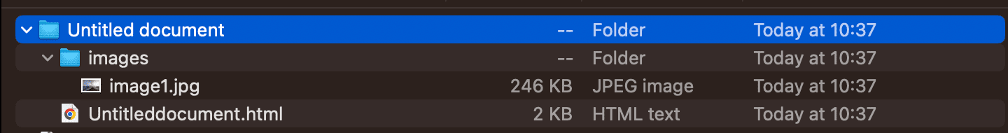 Image showing how a web page folder structure [→]