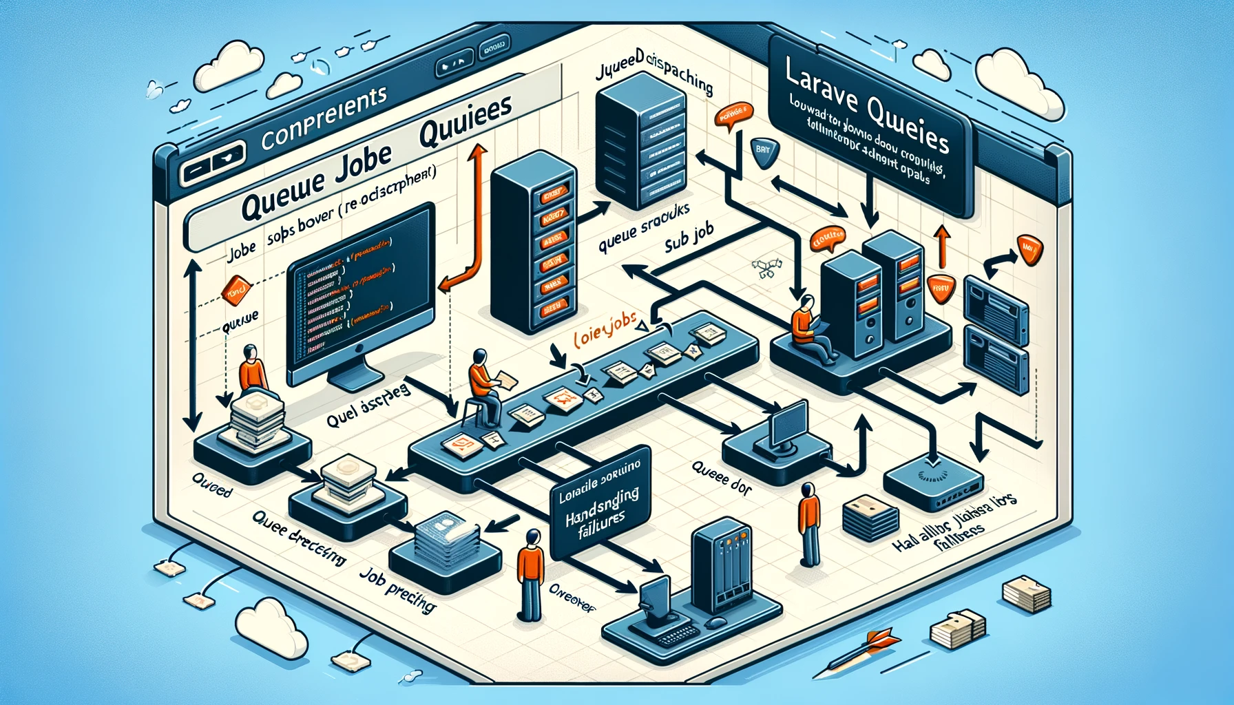 Laravel Queues illustration [→]