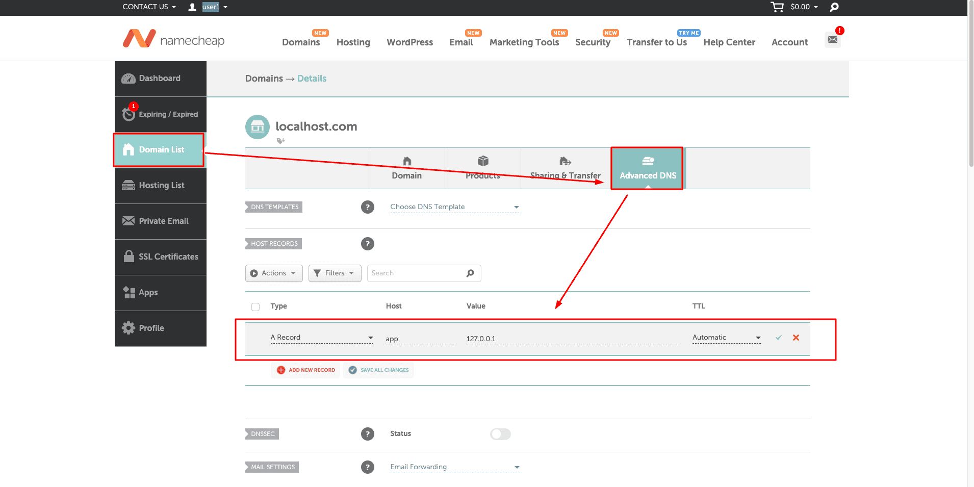 Hostinger dashboard [→]