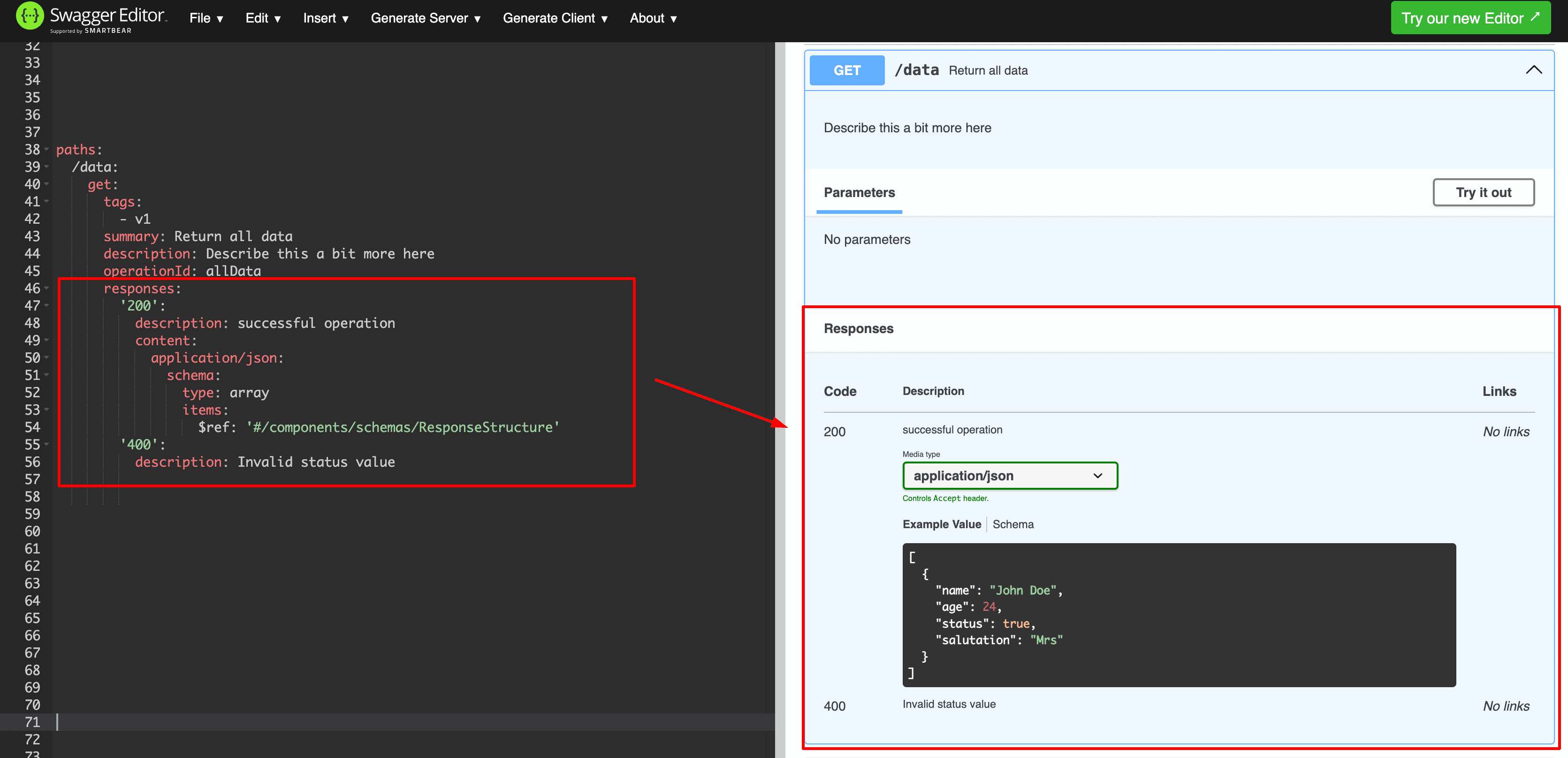 OpenAPI response body [→]